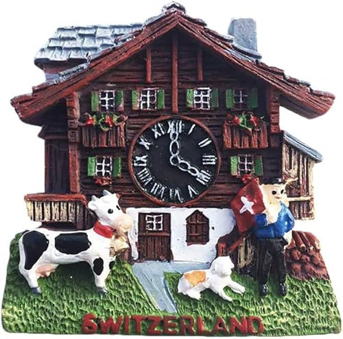 Schweiz Kuckucksuhr Magnet Kühlschrank Kühlschrank Magnet Dekoration Aufkleber Souvenir Harz Handwerk Küche Whiteboard