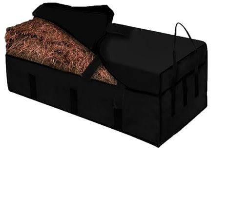 GLocKi Bolsas de transporte de pacas de heno, bolsa de almacenamiento extra grande, bolsa de paja para caballo, tela Oxford, impermeable, duradera, bolsa de heno de alimentación lenta