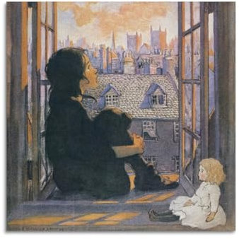 Jessie Willcox Smith Poster Good Housekeeping Leinwand Kunst und Wandkunst Bild Druck Moderne Familie Schlafzimmer Dekor 40 x 40 cm