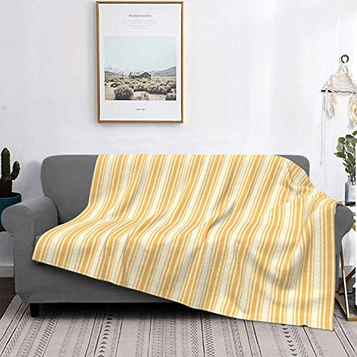 Decke mit Inlett in Gelb, warm, Flanell-Fleece, Plüsch, weich, Sofa-Überwurf, Decke als Bettdecke/Bettlaken, 150 x 200 cm