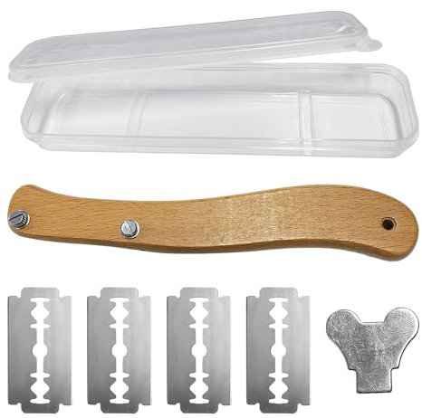 1 Set Di Coltelli per Tagliare Il Pane, Taglierino Con Manico in Legno Curvo, Tagliapane Francese, Utensili per Tagliare Il Pane Fai-Da-Te, Adatto per Ristoranti, Riunioni Di Famiglia, Feste Festive