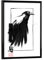 artboxONE Poster mit schwarzem Rahmen 18x13 cm Tiere Krähenrand - Bild krähe krähe Sumie