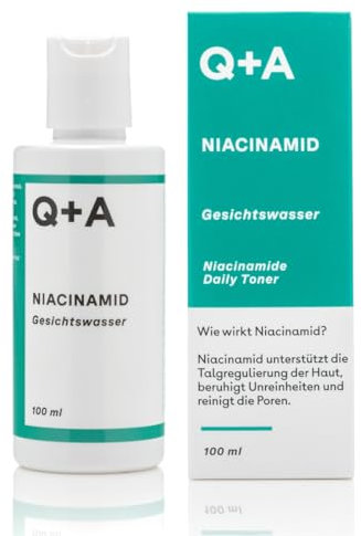 Q+A Niacinamid Gesichtswasser. Beruhigt Ausbrüche von Unreinheiten und reinigt die Poren. 100 ml