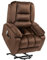 HOMCOM Velvet Recliner Relaxsessel, Massage- und Heizsessel mit 8 Massagepunkten und 4 Modi, braun