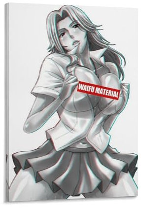 TINCHEW Waifu Material Anime Girl Lewd Poster Tapisserie Kunstdruck Wand Foto Farbe Tapisserie Hängendes Bild Familie Schlafzimmer Dekor Geschenk 30 x 45 cm