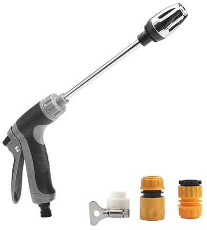 TNSLAND Nettoyeur turbo pour tuyau d'arrosage, Buse haute Pression, Nettoyeur haute pression, Pistolet à eau haute pression avec 3 connecteurs en plastique pour tuyau d'arrosage Lave-voiture