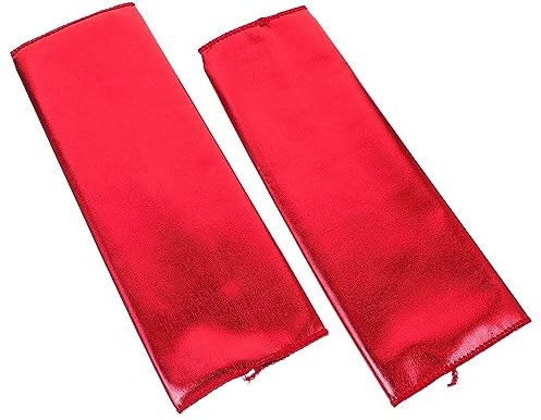 GALPADA 1 Paar Cos-partyhandschuhe Im Punk-Stil Dekorative Fingerlose Handschuhe Dekorative Handschuhe Fingerlose Handschuhe Goth Handschuhe Für Halloween Gastgeschenke Rot Lackleder