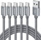 USB Type C Cable [5-Pack, 1m/3ft], USB-A to USB-C Lead 3A Fast Charging Nylon USBC Charger Cord for iPhone 16 15, iphone 16 15 plus/16 15 Pro/16 15 Pro max,ipad, Samsung,Redmi, USB C Camera/Earphone