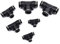 Black 3 Way T shaped Tee Pneumatic Fittings PE 4mm to 16mm OD Hose Tube Push In Air Gas Fitting Quick Connector Adapters(8mm-8mm-8mm)