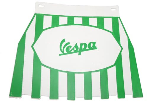 AEspares Paraspruzzi posteriore a righe verdi e bianche compatibili con Vespa goffrata