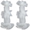 GORGECRAFT 2 Pairs Wedding Lace Puff Sleeves White Detachable Removable Bridal Long Sleeves Lace Appliques Costume Accessory for Dress Prom Evening Party Women Ladies 58.8 x 12cm
