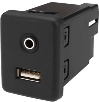 EMSea Connecteur de charge USB et prise de charge auxiliaire pour voiture 13599456 Compatible avec Opel Insignia A Astra K Noir