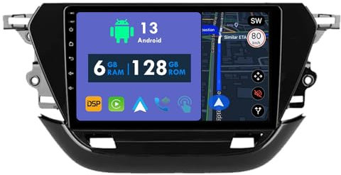 RoverOne Radio GPS de coche para Opel Vauxhall Corsa F 2019 2020 2021 2022 2023 Carplay Android Auto Stereo Unidad principal Bluetooth Sat Navigation