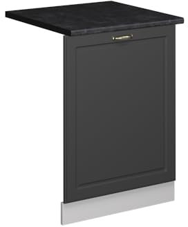 Vicco Panel Frontal del lavavajillas Fame-Line, Antracita-Oro Landhaus, 60 cm, ET Antracita