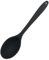 Kibon Silicone Cooking Spoon 27cm (10.63) Heat Resistant - Non Stick Kitchen Utensil for Baking, Stirring & Mixing | Dishwasher Safe, 1-Pack Black