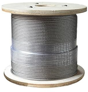 SQIANKUN Cable Acero L = 1 Metro de diámetro 1,0 mm-8,0 mm 304 Cuerda de Alambre de Acero Inoxidable 7 * 19 Estructura Alambre de Acero Cable De Acero(5.0mm (1 Meter))