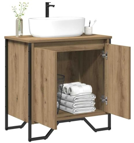 vidaXL Waschbeckenschrank Artisan-Eiche 60 x 35 x 60 cm Holzwerkstoff