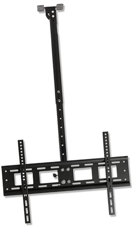 Soporte motorizado para TV – Soporte de techo para pantallas LED de 40 a 80 pulgadas, rotación de 360 grados, inclinación y giro, resistente, fácil instalación, compatibilidad universal