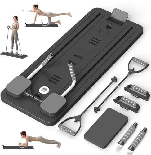 Multifunktional Bauchtrainer Bauchroller Board,Pilates Board Trainingsgeräte für zuhause,Automatisches Rebound Bauchmuskeltrainer Mit Widerstandsband