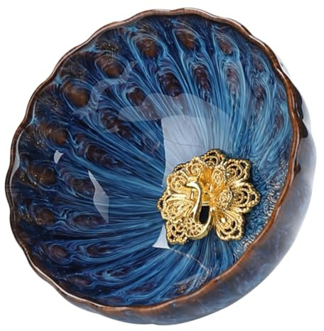 MOTHNUR Tazza Da Tè in Ceramica Retrò Compatta Bordo Smussato, Tazza Da Caffè Per Uso Domestico, Design Semplice Adatto Per Degustazione Tè Kung Fu