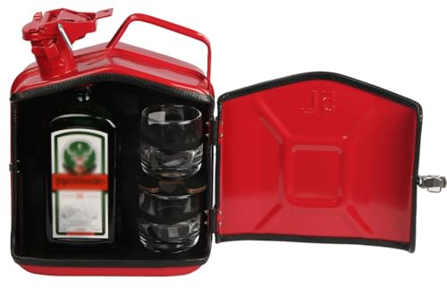 QYMLSH Portable Metal Fuel Can Bar - Mini Jerry Can Whiskey Bar, Metal Material - Suitable For Weddings, Birthdays, Travel Souvenirs (5L)(Red)