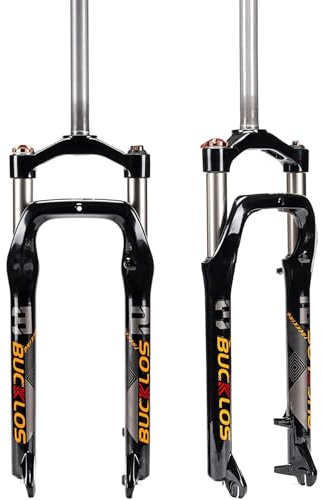AEYINO 26x4.0 Fat Bike Federgabel 100mm Federweg 135mm Nabe | 1 1/8 Zoll Gerades Ölfeder Gabel mit Manueller Sperre für E-Bike Strand Schnee Mountainbike