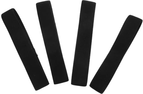 JEWEDECO 4pcs Black Nylon Elastic Lunch Box Straps Bento Bands Lunch Container Fastening Bands Stretchable Holder for Outdoor Travel Kitchen Storage