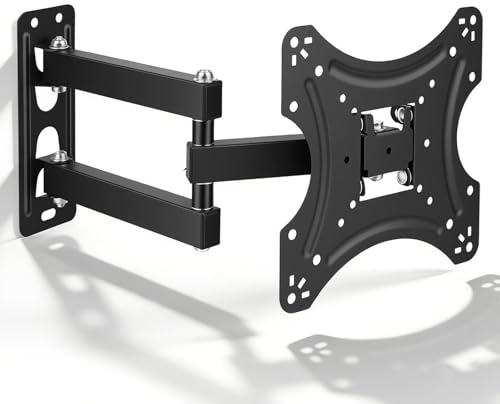 IYEREER Schwenkbare TV Wandhalterung für 17-42 Zoll Fernseher bis 22 kg | Wandmontierte Fernsehhalterung, stabil konstruiert, kompatibel mit max. VESA 200x200 mm