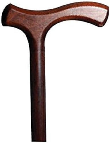 Gehstock braun mit T-Griff aus Buchenholz