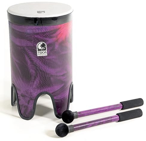 TOCA Nesting Drums Tom Tom Freestyle II (Wetterfeste PVC-Trommeln, für Indoor & Outdoor, platzsparend, leichtgewichtig, für musikalische Bildung & Therapie, Durchmesser: 12), Woodstock Purple