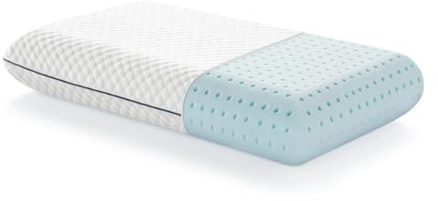 LUCID Gel atmungsaktiv – kühlende Wirkung – Bezug waschbar – Oeko-Tex Kopfkissen Memory Foam Kissen, Weiß, US King