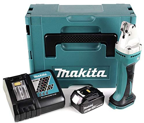 Makita DJS 161 RT1J 18 V Li-Ion Akku Blechschere im Makpac + 1 x 5,0 Ah Akku + Ladegerät