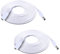 XINYUWIN 2 Pack 12ft/3.6M 2.1mm x 5.5mm Male to Female DC Extension Cable 20AWG White for 5V 12V 24V Wireless Security/CCTV/IP Camera Standalone DVR, LED Strip String Light, Vive VR Base Stations