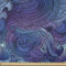 ABAKUHAUS Abstrakt Stoff als Meterware, Ozean inspiriert Paisley, Seidiger Satin Stoff Zum benähen von Heimtextilien, 2M (148x200cm), Lila Blau