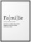Papierschmiede® Definition: Familie, DIN A1 (59x84 cm), XXL Poster für Wohnzimmer, Schlafzimmer, Küche, Esszimmer, Wandbild Geschenk Wanddeko - ohne Rahmen