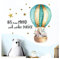 Little Deco Wandtattoo Kinderzimmer Mädchen Spruch Bis zum Mond Tiere im Ballon Wandaufkleber Wandsticker Aufkleber Wandbilder Deko Babyzimmer Junge DL213-02