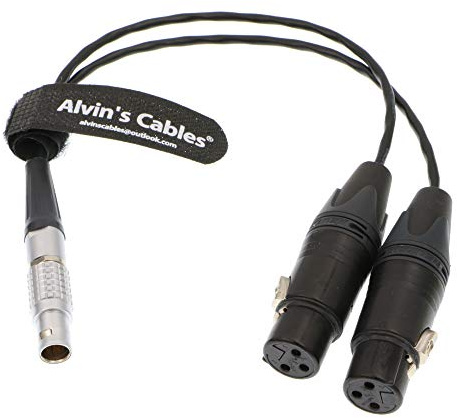 Alvin's Cables XLR Breakout Audio Eingangskabel für Atomos Shogun Monitor Recorder 10 Pin Stecker auf Dual XLR 3 Pin Buchse