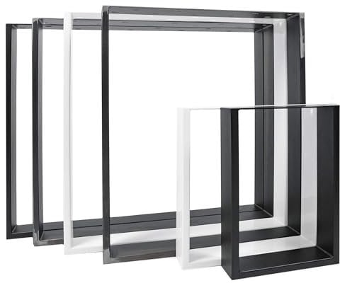 Natural Goods Berlin 2X Tisch-KUFEN | Einfache Montage | Tisch-Beine aus Metall in Schwarz | Ideal für DIY-Projekte wie Esstisch, Schreibtisch, Couchtisch, Bank | Tisch-Gestell 50x100 cm