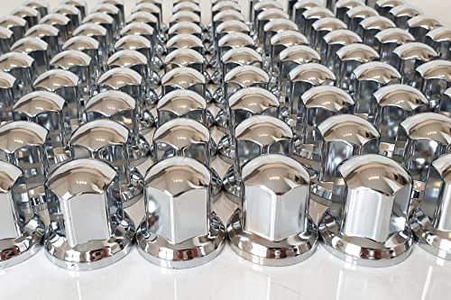 120 STK. x 33 mm Chrom Radkappen Kunststoff Radmutterkappen LKW Truck Anhänger Zubehör