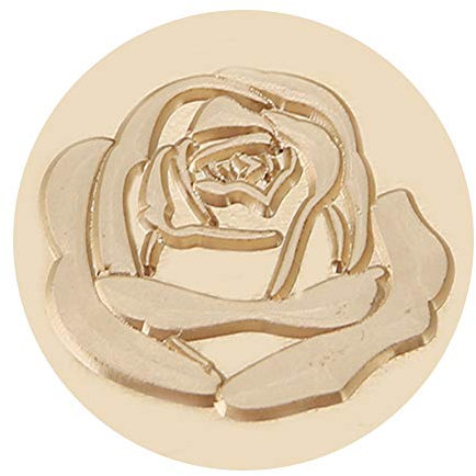 akaddy Vergoldeter Messingkopf Retro DIY Umschlag Wachs Siegel Stempel Dekor (B-Rose)