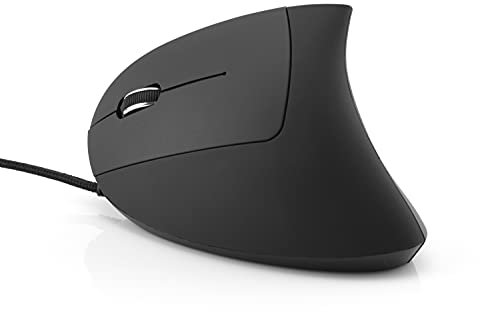 MediaRange 813097 mouse ergonomico 6 pulsanti con sensore ottico mancino nero