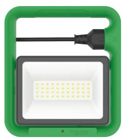 Schneider Electric Thorsman LED Baustrahler 20W, 20000LM, 4000K Lichtfarbe, IP54 Wasserdicht, IK08 Stoßfestigkeit, Dimmbar in 5 Stufen, Perfekte LED Arbeitsleuchte für Camping, Arbeit und Garagen, Grau