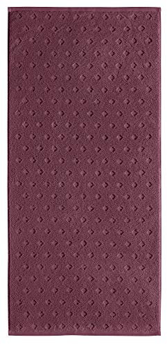 Erwin Müller Walk-Frottier Duschtuch Baden Baden Beere Größe 70x140 cm - extra saugstark, schnell trocknend, samtweich, beidseitige Schlaufen