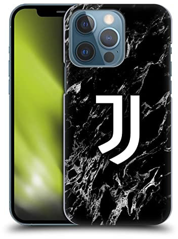 Head Case Designs Offizielle Juventus Football Club Schwarz Marmor Harte Rueckseiten Handyhülle Hülle Huelle kompatibel mit Apple iPhone 13 Pro