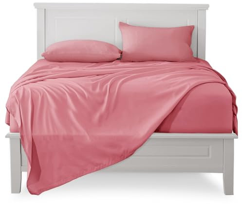 FARFALLAROSSA Lenzuola Singolo Completo, Materiale 100% Puro Cotone, Lenzuola e 1 Federa da Letto, Biancheria da Letto Made In Italy, cipria