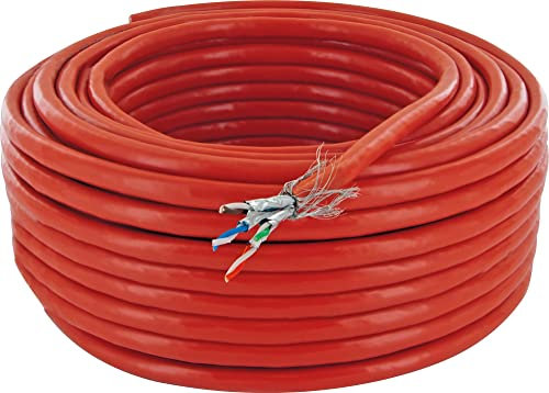 SCHWAIGER -NWKU7050 051- CAT 7 Netzwerkkabel für den Anschluss von Netzwerkdosen und Patchpanels über LSA |Ethernet-Datenübertragung | 50m