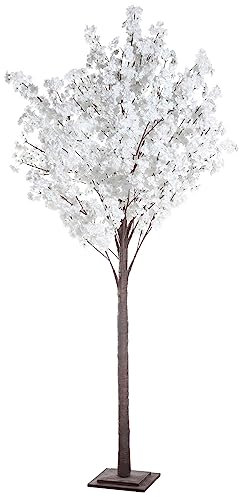 Kirschblüten-Kunstbaum 240 cm hoch weiß mit Standplatte Frühlingsdekoration Deko
