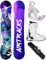 Airtracks Damen Snowboard-Set Freestyle Freeride High M Carbon Lady Rocker 145 + Snowboard Bindung Master + Snowboardboots Master W QL 39 + Sb Bag