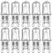 10 Pack Wax Burner Bulbs G9 Halogen Bulbs 28W 220-240V 3500K Dimmable Bulb for Wax Melt Lamp Replacement