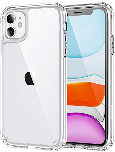 Vanqiang Hybrid Clear Phone Case for iPhone 13 11 Pro Max 12 Mini X XR XS 8 Plus 7 SE 2020 Acrylic Transparent Protective Cover Accessories (Clear,For iPhone 11)